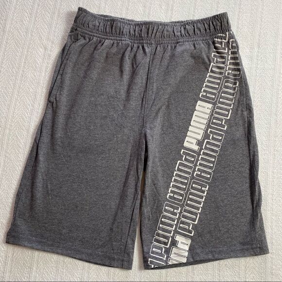 PUMA BOYS Size Large Diagonal Logo GREY - ATHLETIC BASKETBALL SPORTS - Picture 1 of 4